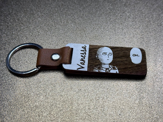 Sleutelhanger Gegraveerd - Hout - Label