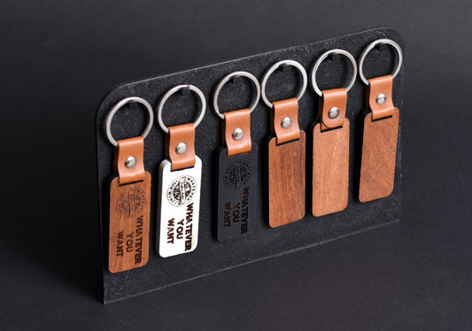 Sleutelhanger Gegraveerd - Hout - Label